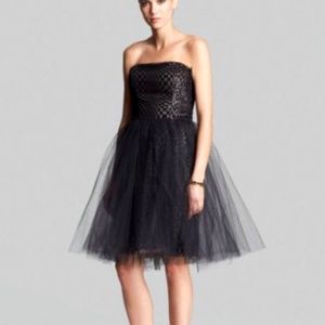 NWOT Vera Wang black sequin strapless dress